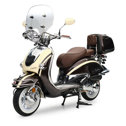 Retro Motorroller EasyCruiser Artemis Braun Beige 125ccm