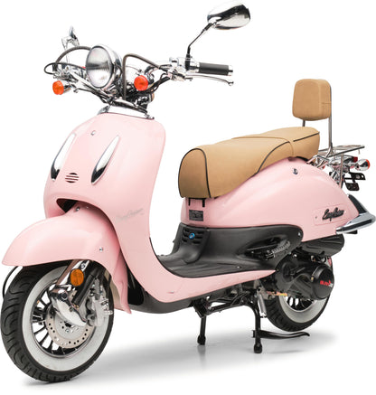 Retro Motorroller EasyCruiser Eco Rosa 50ccm