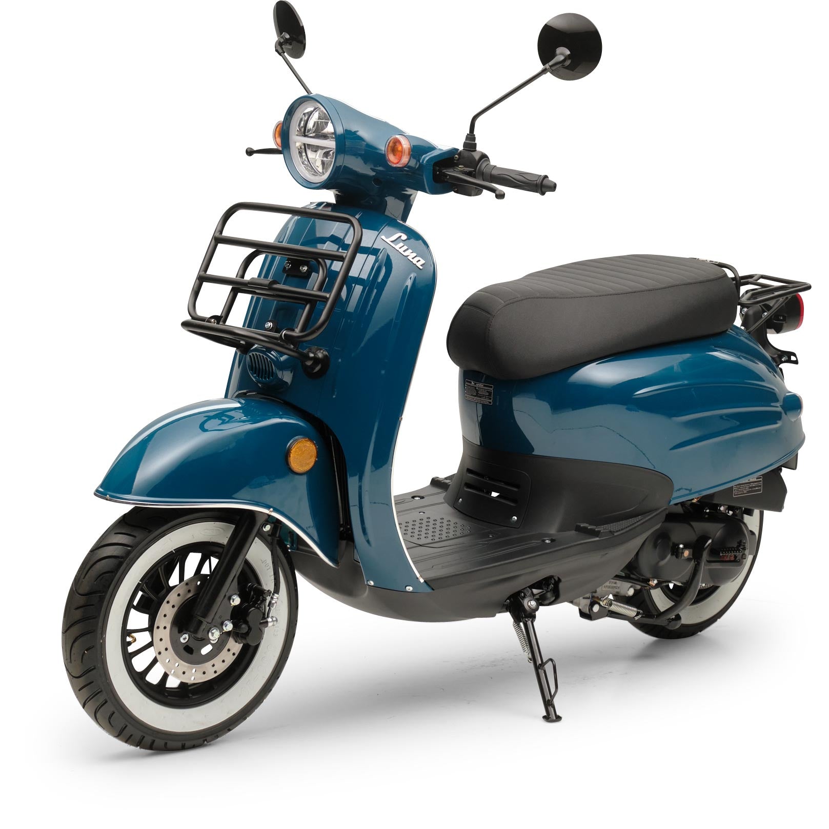 Retro Motorroller Luna Ozeanblau 50ccm